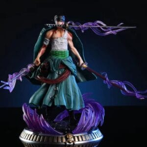 action figure zoro com 3 espadas one piece