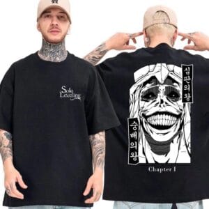 Camiseta Solo Leveling Estatua Deus Absoluto Oversized